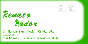 renato modor business card